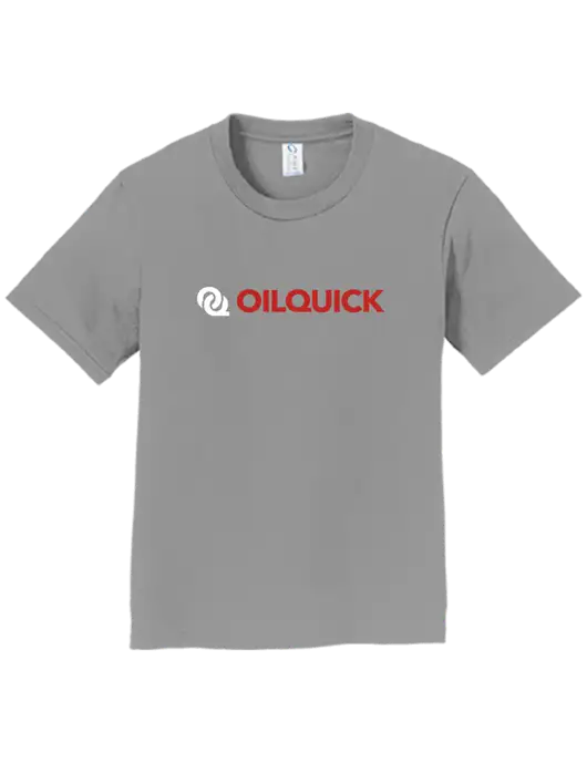 Youth Ring Spun Medium Grey 4.5 oz T-Shirt w/OilQuick Logo