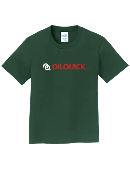 Youth Ring Spun Forest Green 4.5 oz T-Shirt w/OilQuick Logo