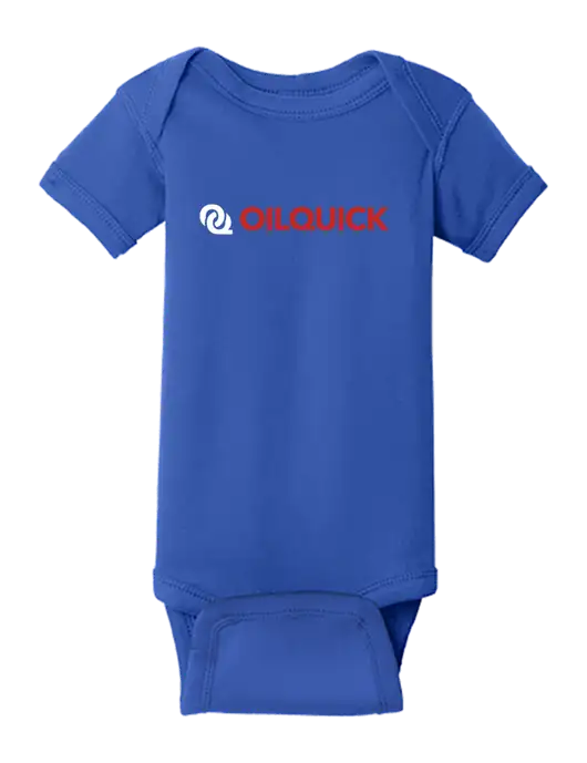 Rabbit Skins Royal Infant Short Sleeve Baby Rib Bodysuit w/OilQuick Logo