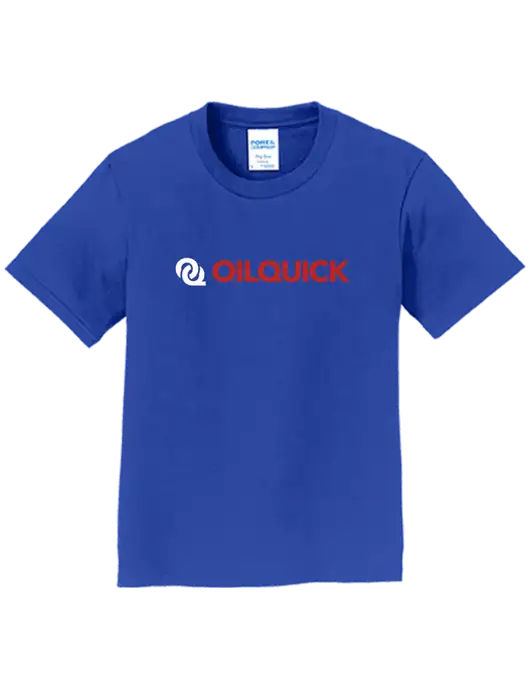 Youth Ring Spun Royal 4.5 oz T-Shirt w/OilQuick Logo
