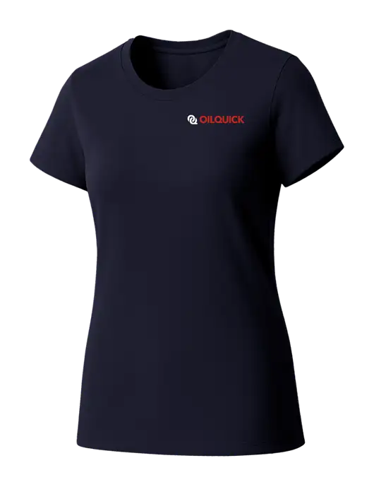Womens Seriously Soft New Navy T-Shirt w/OilQuick Logo
