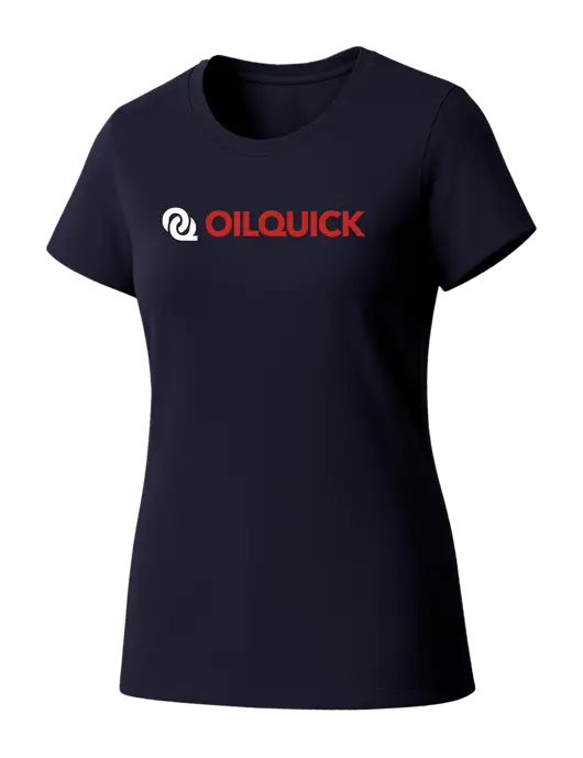 Womens Seriously Soft New Navy T-Shirt w/OilQuick Logo