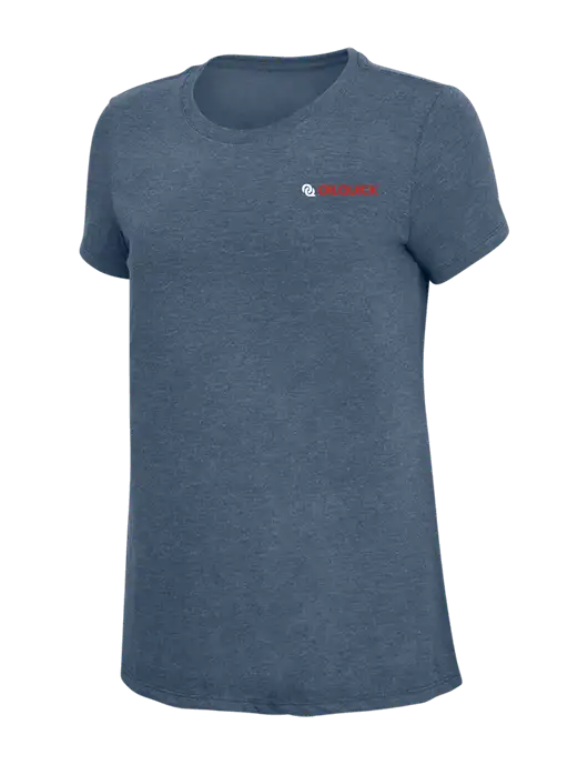 Womens Simply Soft Navy Frost 4.5oz  Poly/Combed Ring Spun Cotton T-Shirt w/OilQuick Logo
