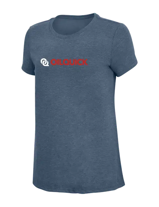 Womens Simply Soft Navy Frost 4.5oz  Poly/Combed Ring Spun Cotton T-Shirt w/OilQuick Logo