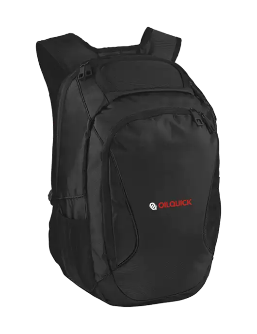 Stealth Black Laptop Backpack w/OilQuick Logo