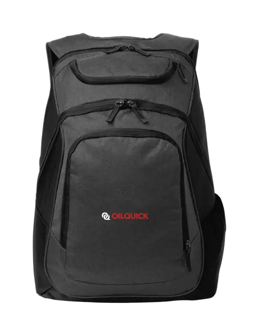 Executive Graphite Heather/Black Laptop Backpack w/OilQuick Logo