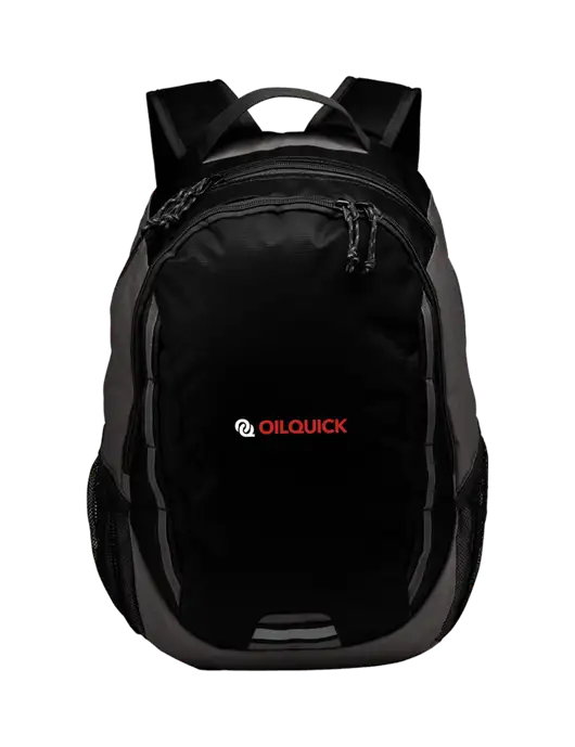 Ridge Black/Dark Charcoal Laptop Backpack w/OilQuick Logo