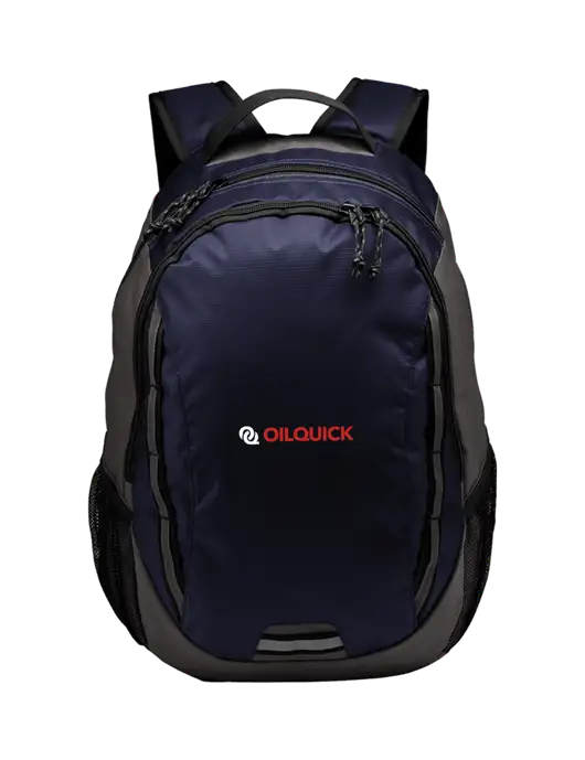 Ridge Deep Navy/Dark Charcoal Laptop Backpack w/OilQuick Logo