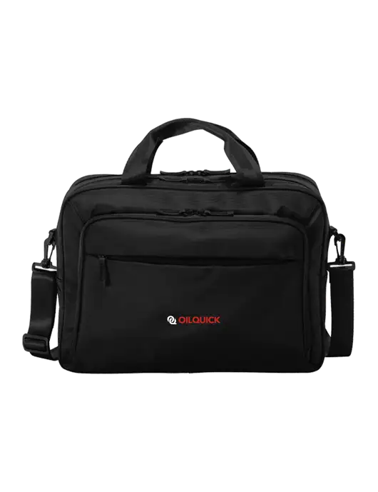 Travel Exec Black Laptop Briefcase w/OilQuick Logo