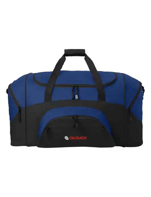 Standard Colorblock Royal/Black Sport Duffel w/OilQuick Logo