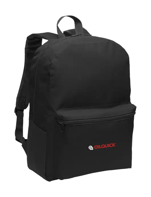 Casual Black Lightweight Laptop Backpack w/OilQuick Logo
