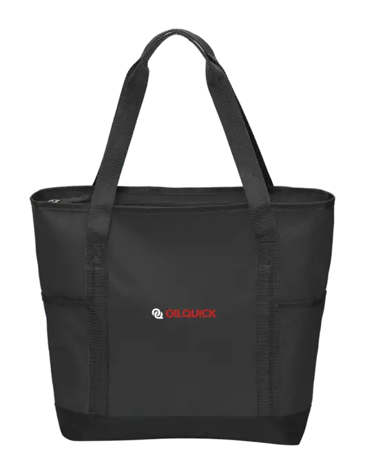 On the Go Black/Black Tote w/OilQuick Logo