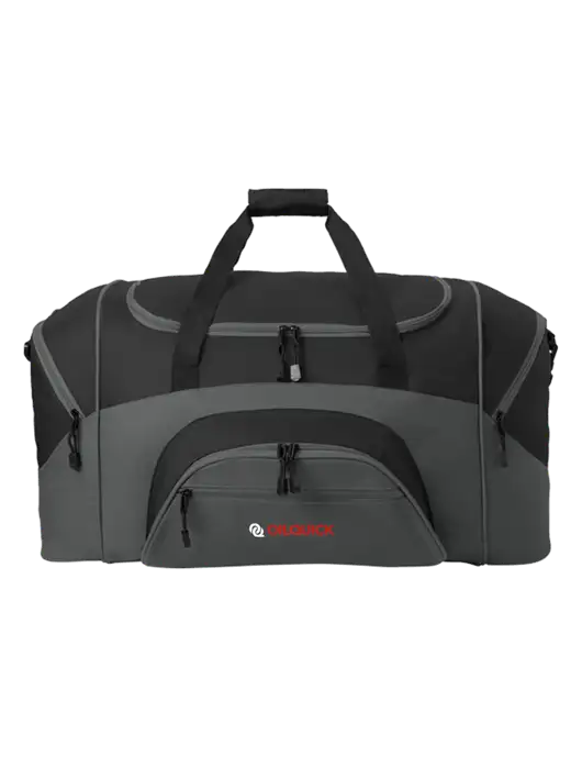 Standard Colorblock Black/Dark Grey Sport Duffel w/OilQuick Logo