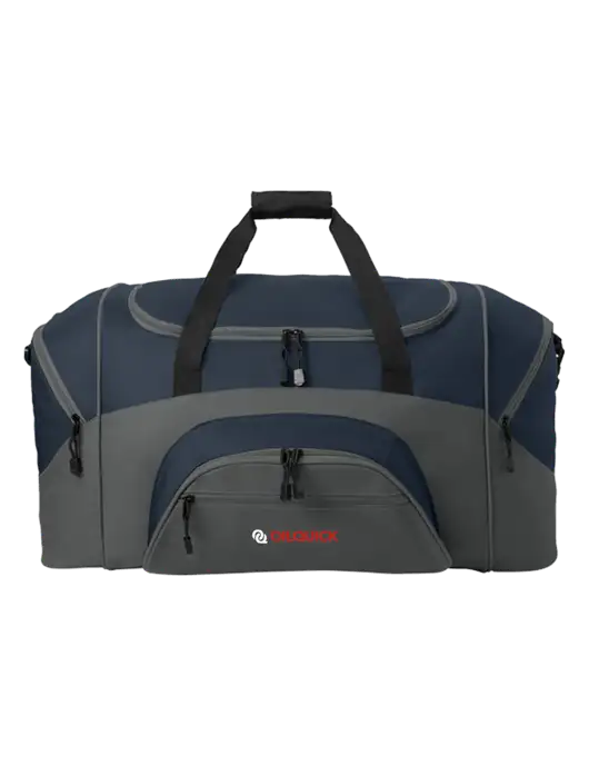 Standard Colorblock Navy/Dark Grey Sport Duffel w/OilQuick Logo
