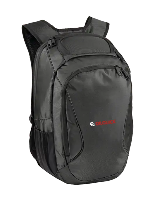 Stealth Dark Grey/Black Laptop Backpack w/OilQuick Logo