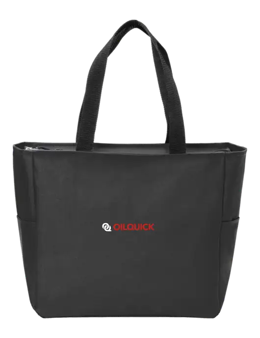 Everyday Black Zip Tote  w/OilQuick Logo