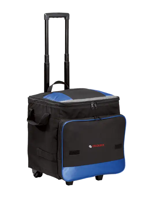 Twilight Blue Rolling Cooler w/OilQuick Logo