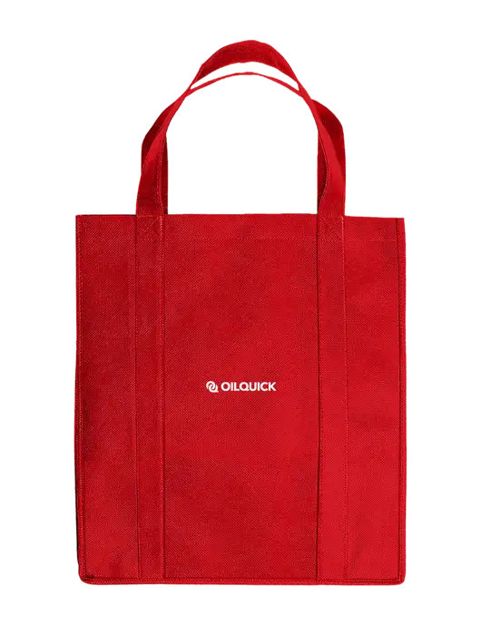 Eco Reusable Jumbo Red Shopping Bag w/OilQuick Logo