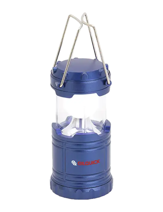 Blue Mini Retro Lantern w/OilQuick Logo