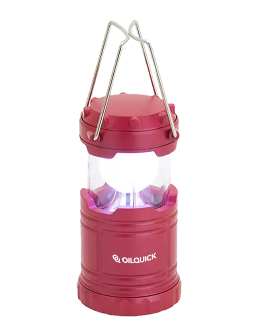 Red Mini Retro Lantern w/OilQuick Logo