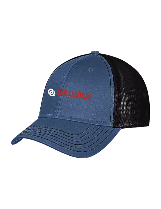 Dark Royal/Black Mesh Trucker Cap Snap Back w/OilQuick Logo