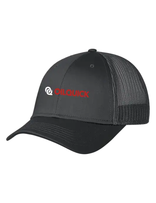 Charcoal Mesh Trucker Cap Snap Back w/OilQuick Logo