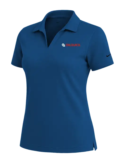 NIKE Dark Royal Womens Dri-Fit Micro Pique Polo w/OilQuick Logo