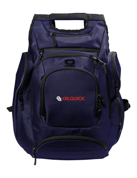 OGIO Navy Metro Ballistic Laptop Backpack w/OilQuick Logo