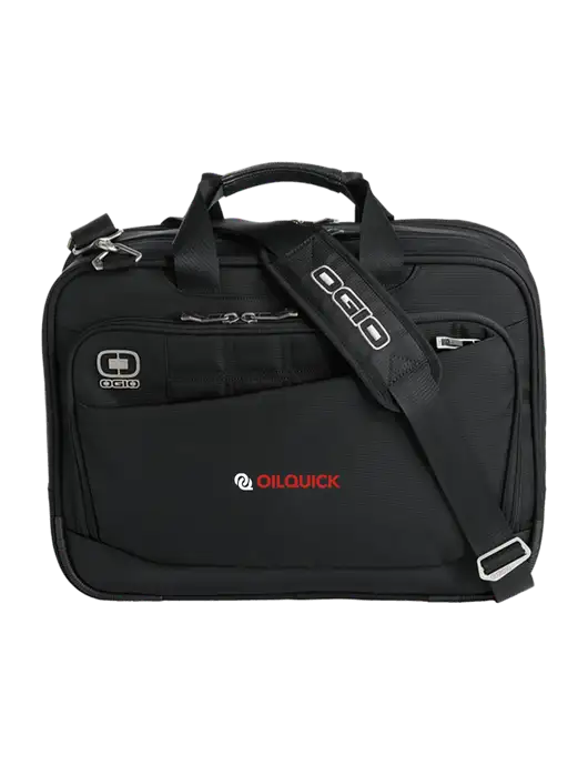 OGIO Black Element Laptop Messenger Bag w/OilQuick Logo