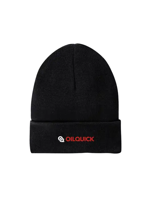 Recycled Black Beanie w/OilQuick Logo
