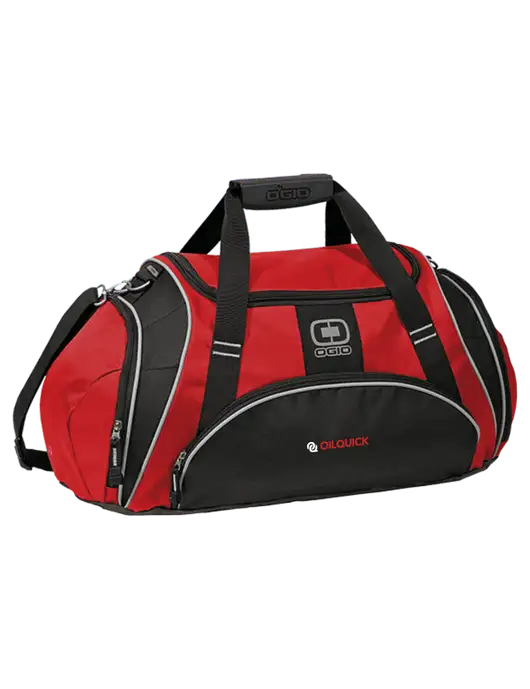 OGIO Red Crunch Duffel
 w/OilQuick Logo