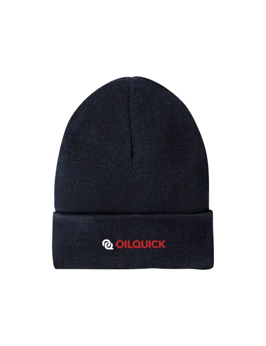 Recycled True Navy Beanie w/OilQuick Logo