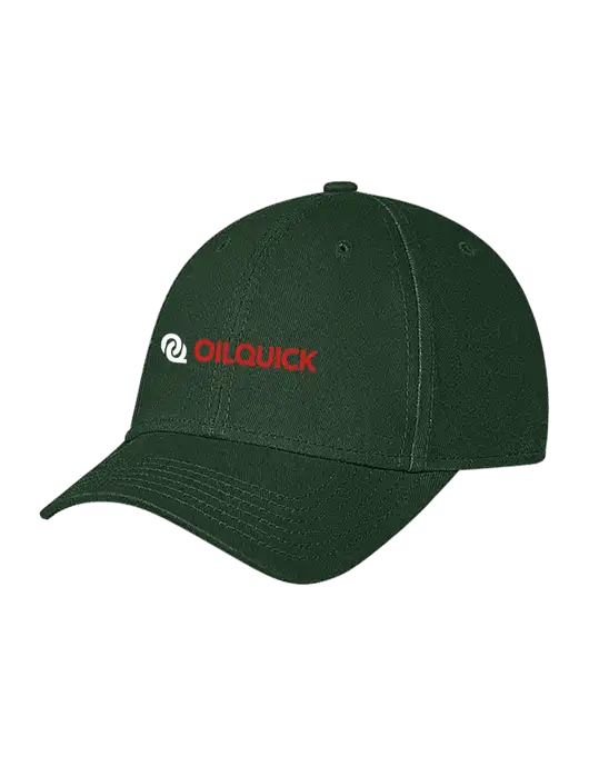 Dark Green Structured Soft Snap Closure Hook & Loop Cap w/OilQuick Logo