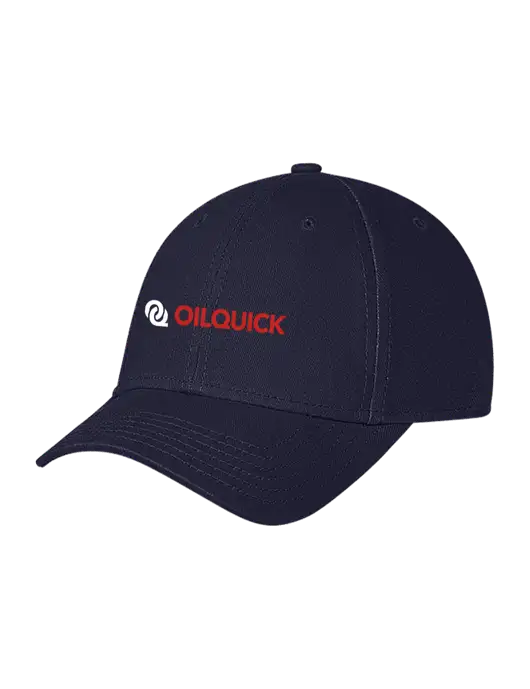 Navy Structured Soft Snap Closure Hook & Loop Cap w/OilQuick Logo