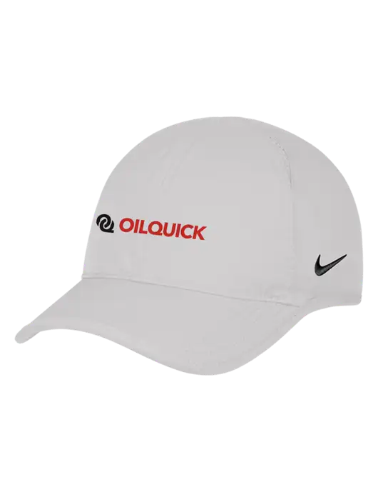 Nike White Featherlight Cap w/OilQuick Logo