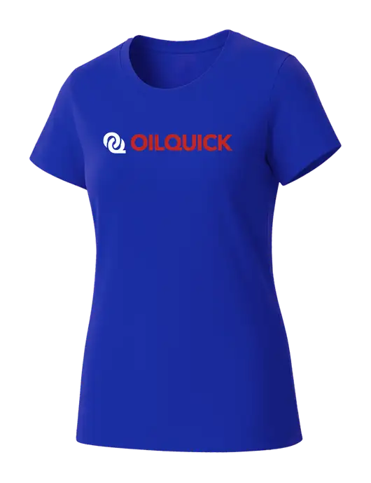 Womens Seriously Soft Royal T-Shirt w/OilQuick Logo