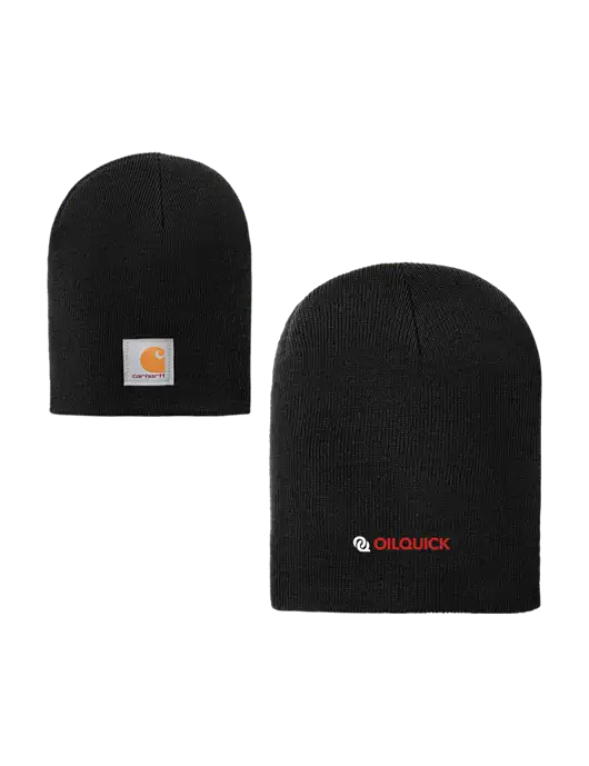 Carhartt Black Acrylic Knit Hat w/OilQuick Logo