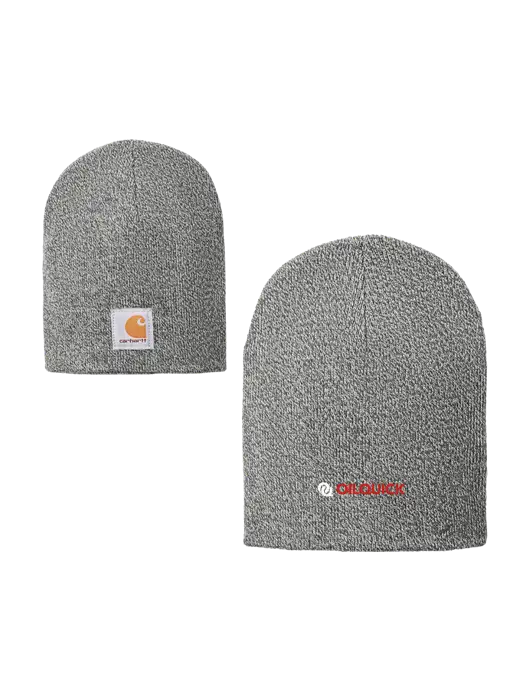 Carhartt Medium Grey Heather Acrylic Knit Hat w/OilQuick Logo