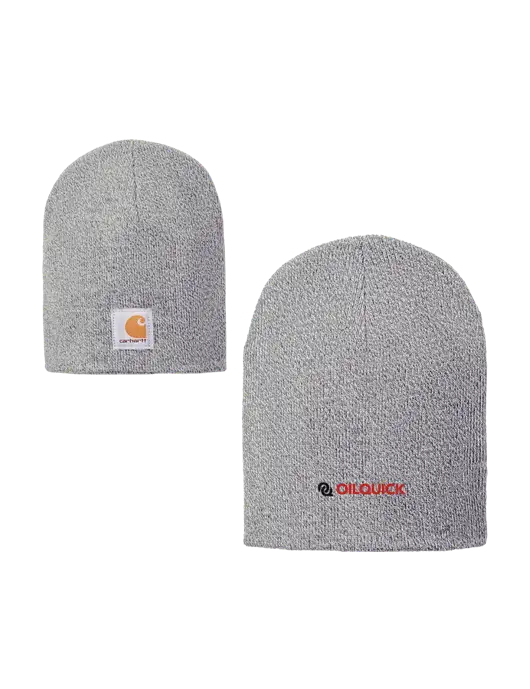 Carhartt Light Grey Heather Acrylic Knit Hat w/OilQuick Logo