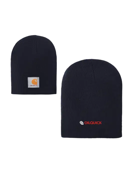 Carhartt Dark Navy Acrylic Knit Hat w/OilQuick Logo