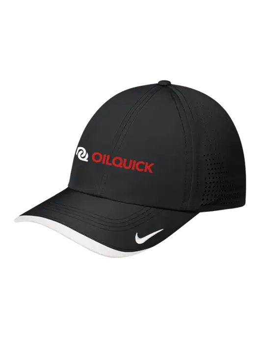 Nike Black/White Dri-FIT Perforated Performance Cap w/OilQuick Logo
