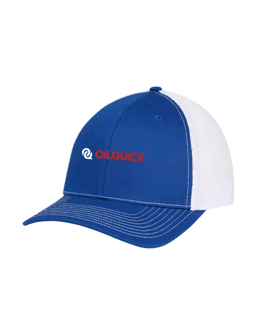 Richardson Adjustable Snapback Original 112 Trucker Cap Royal w/White Mesh w/OilQuick Logo