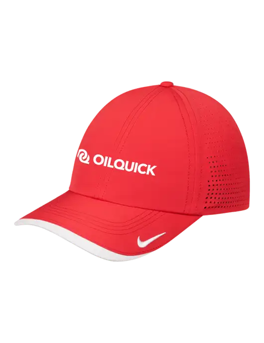 Nike Red/White Dri-FIT Perforated Performance Cap w/OilQuick Logo
