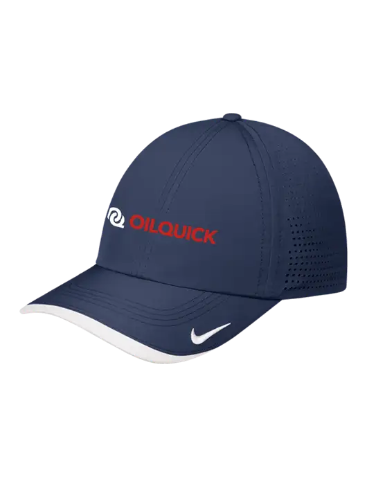 Nike Navy/White Dri-FIT Perforated Performance Cap w/OilQuick Logo