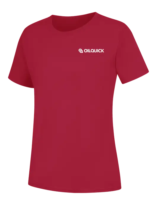 Womens Red Core Blend Tee w/OilQuick Logo