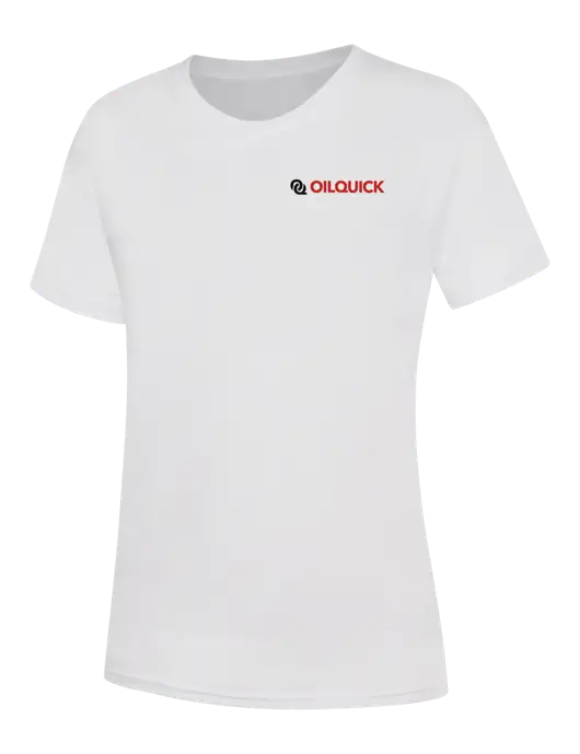 Womens White Core Blend Tee w/OilQuick Logo