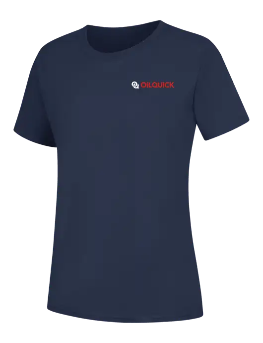 Womens Navy Core Blend Tee w/OilQuick Logo