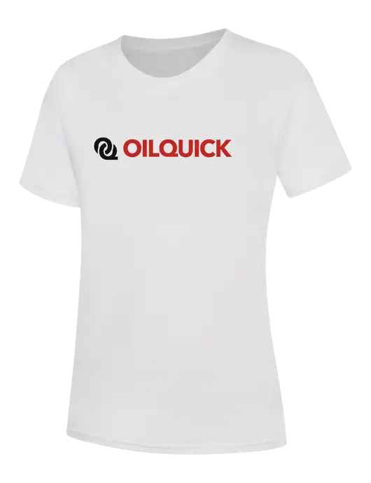Womens White Core Blend Tee w/OilQuick Logo