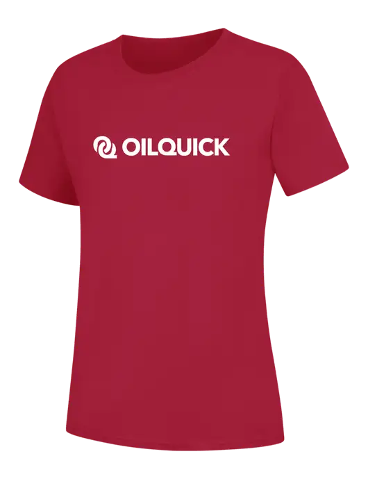 Womens Red Core Blend Tee w/OilQuick Logo