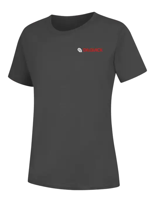 Womens Charcoal Core Blend Tee w/OilQuick Logo